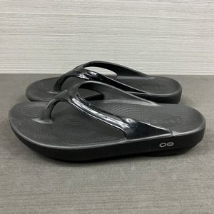 OOFOS OOlala Womens Recovery Sandal Thong Flip Flops Black Size 8 / EU 39
